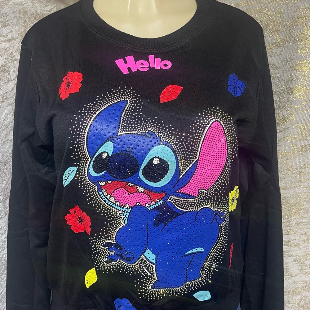 Kids Black Graphic Sweatshirt